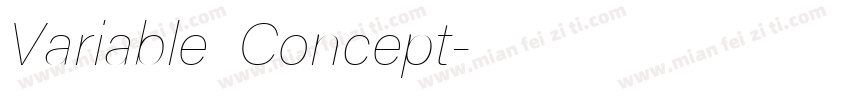 Variable Concept字体转换